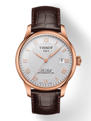  Shop Authentic Tissot Le Locle Powermatic 80 Silver Dial Brown Leather Strap Watch For Men - T006.407.36.033.00 - Luxxuri