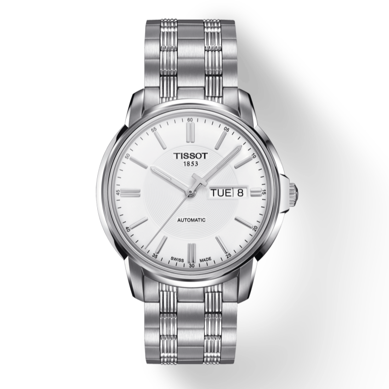  Shop Authentic Tissot Automatics III Day Date White Dial Silver Steel Strap Watch For Men - T065.430.11.031.00 - Luxxuri