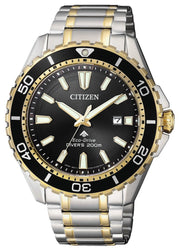  Shop Authentic Citizen Eco Drive Promaster Diver Black Dial Two Tone Steel Strap Watch For Men - BN0194-57E - Luxxuri