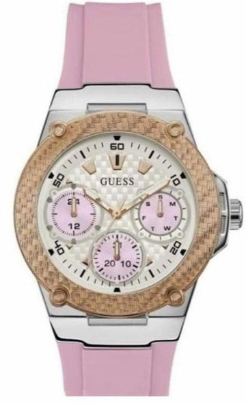  Shop Authentic Guess White Dial Pink Silicone Strap Watch For Women - W1049L4 - Luxxuri