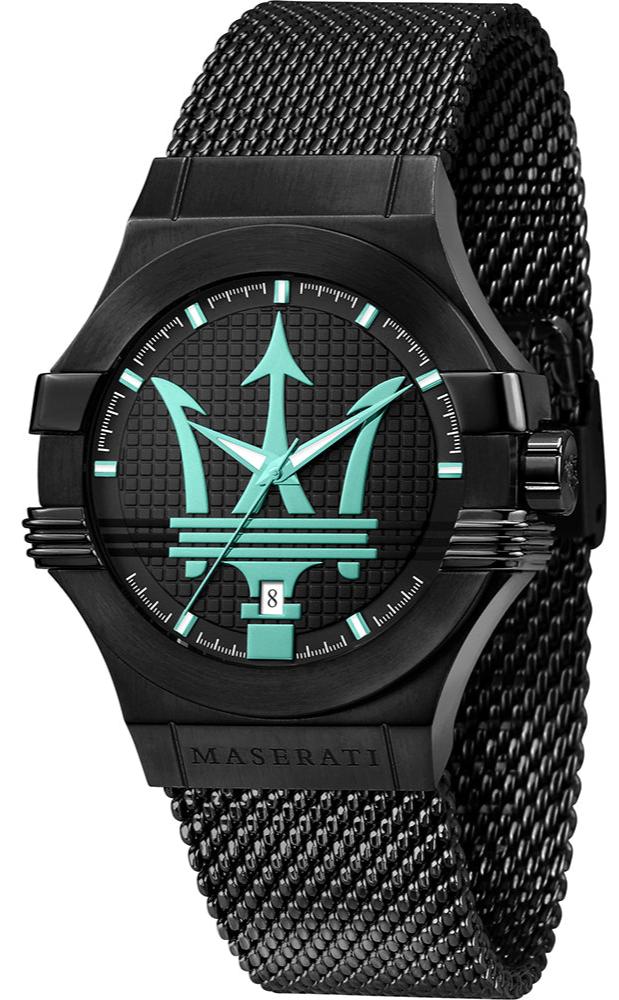  Shop Authentic Maserati Potenza Aqua Edition Black Dial Black Mesh Strap Watch For Men - R8853144002 - Luxxuri