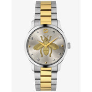  Shop Authentic Gucci G Timeless Silver Dial Two Tone Steel Strap Watch For Women - YA126599 - Luxxuri