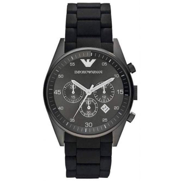  Shop Authentic Emporio Armani Sportivo Chronograph Black Dial Black Stainless Steel Watch For Men - AR5889 - Luxxuri