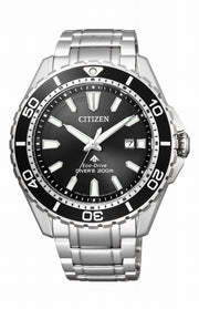 Shop Authentic Citizen Promaster Diver Chronograph Black Dial Silver Steel Strap Watch For Men - BN0190-82E - Luxxuri