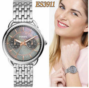 Shop Authentic Fossil Tailor Mother of Pearl Black Dial Silver Steel Strap Watch for Women - ES3911 - Luxxuri