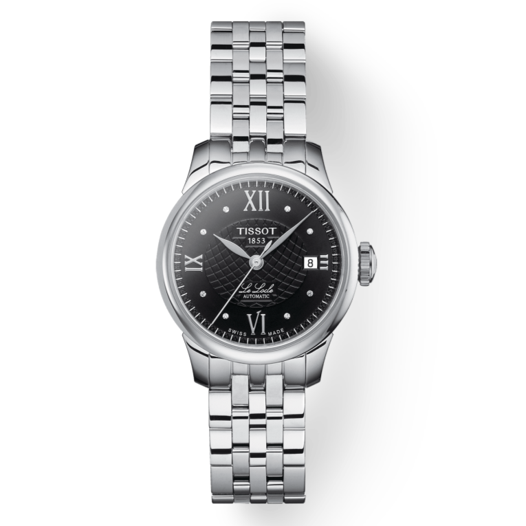  Shop Authentic Tissot Le Locle Automatic Lady Black Dial Silver Steel Strap Watch For Women - T41.1.183.56 - Luxxuri