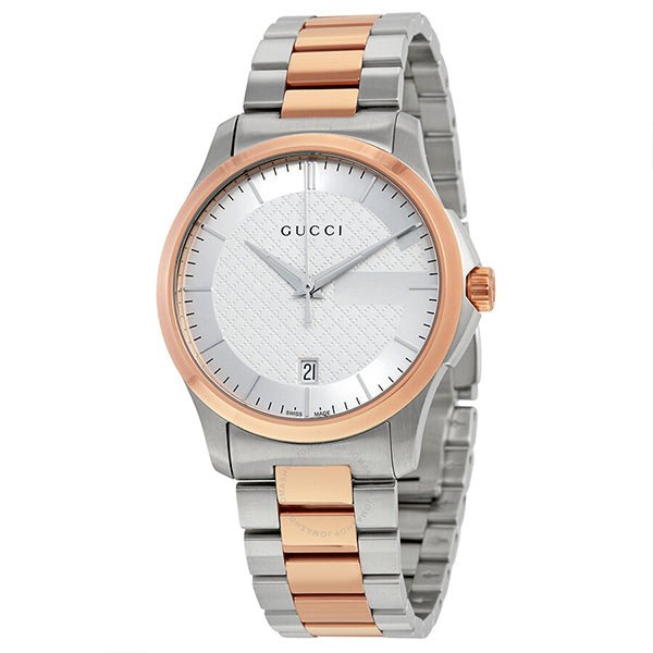  Shop Authentic Gucci G Timeless Silver Dial Two Tone Steel Strap Watch For Men - YA126447 - Luxxuri