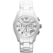  Shop Authentic Emporio Armani Chronograph Ceramic White Dial Watch For Women - AR1403 - Luxxuri
