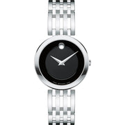  Shop Authentic Movado Esperanza 28mm Black Dial Silver Steel Strap Watch For Women - 0607051 - Luxxuri