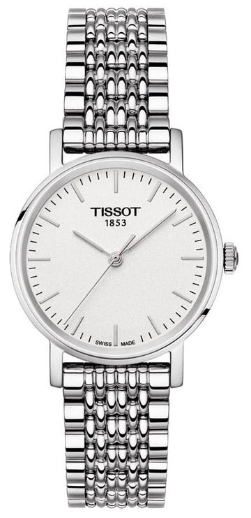  Shop Authentic Tissot Everytime Small White Dial Silver Mesh Bracelet Watch For Women - T109.210.11.031.00 - Luxxuri