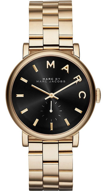  Shop Authentic Marc Jacobs Baker Black Dial Gold Steel Strap Watch for Women - MBM3355 - Luxxuri