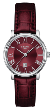  Shop Authentic Tissot Carson Premium Lady Maroon Dial Maroon Leather Strap Watch For Women - T122.210.16.373.00 - Luxxuri