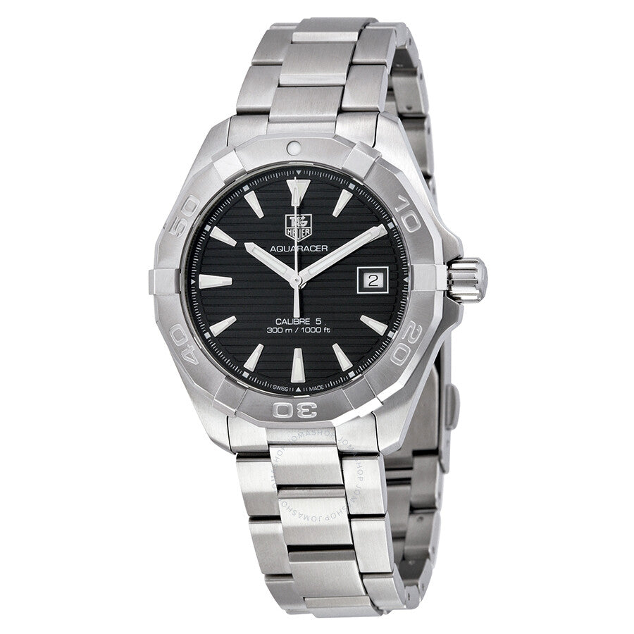  Shop Authentic Tag Heuer Aquaracer Automatic Black Dial Silver Steel Strap Watch for Men - WAY2110.BA0928 - Luxxuri