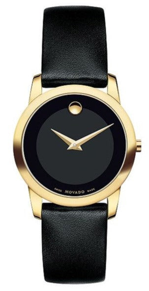  Shop Authentic Movado Museum Classic Black Dial Black Leather Strap Watch For Women - 0606877 - Luxxuri