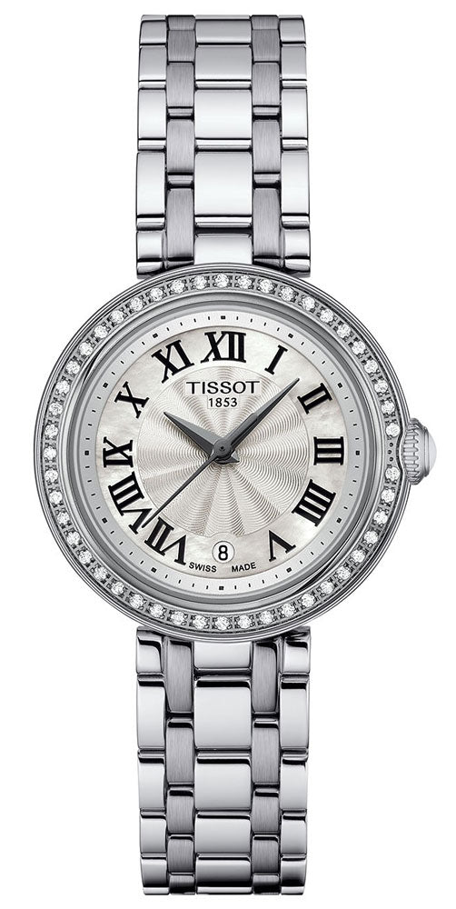  Shop Authentic Tissot Bellissima Small Lady Diamonds Silver Dial Silver Steel Strap Watch For Women - T126.010.61.113.00 - Luxxuri