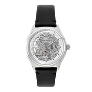  Shop Authentic Emporio Armani Meccanico White Skeleton Dial Black Leather Strap Watch For Men - AR60003 - Luxxuri
