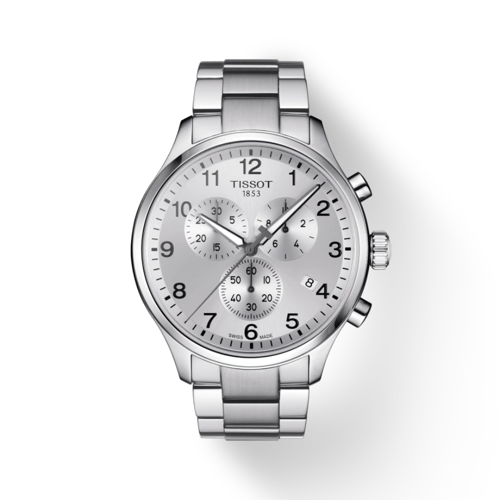  Shop Authentic Tissot Chrono XL Classic Silver Dial Silver Steel Strap Watch For Men - T116.617.11.037.00 - Luxxuri