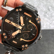  Shop Authentic Diesel Big Daddy Black Dial Black Steel Strap Watch For Men - DZ7312 - Luxxuri