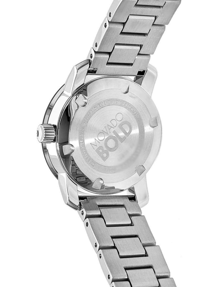  Shop Authentic Movado Bold Crystal Dot Silver Dial Silver Steel Strap Watch For Women - 3600334 - Luxxuri