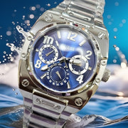  Shop Authentic Guess Prodigy Chronograph Blue Dial Silver Steel Strap Watch For Men - GW0624G1 - Luxxuri