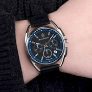  Shop Authentic Maserati Trimarano Chronograph Black Dial Black Leather Strap Watch For Men - R8871632001 - Luxxuri