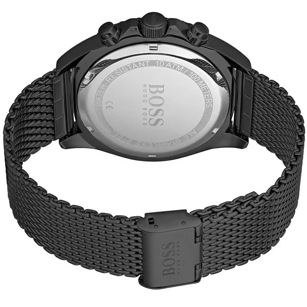  Shop Authentic Hugo Boss Ocean Edition Blue Dial Black Mesh Bracelet Watch for Men - 1513702 - Luxxuri