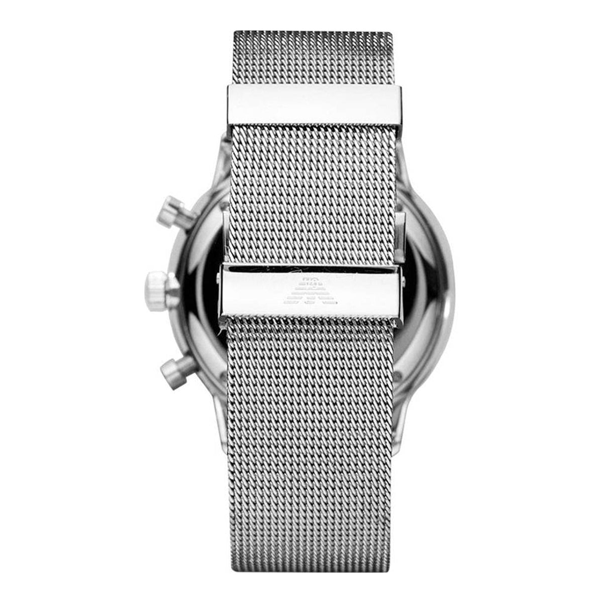  Shop Authentic Emporio Armani Classic Chronograph Quartz Silver Dial Silver Mesh Bracelet Watch For Men - AR0390 - Luxxuri