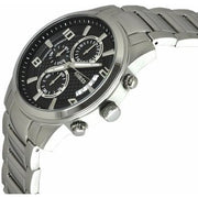  Shop Authentic Guess Exec Chronograph Quartz Black Dial Silver Steel Strap Watch For Men - W0075G1 - Luxxuri