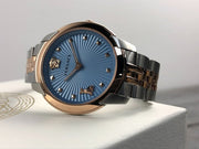  Shop Authentic Versace Audrey Quartz Blue Dial Two Tone Steel Strap Watch for Women - VELR00619 - Luxxuri