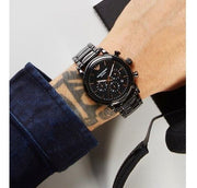  Shop Authentic Emporio Armani Luigi Ceramic Chronograph Black Dial Black Strap Watch For Men - AR1509 - Luxxuri