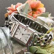  Shop Authentic Guess Vanity Silver Dial Silver Steel Strap Watch for Women - W1029L1 - Luxxuri