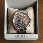  Shop Authentic Guess Horizon Chronograph Quartz Black Dial Silver Steel Strap Watch For Men - W0379G1 - Luxxuri