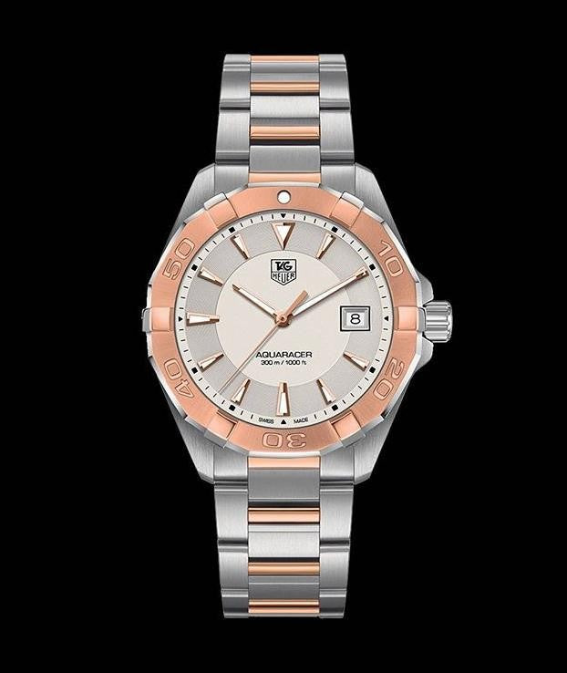  Shop Authentic Tag Heuer Aquaracer Quartz White Dial Silver Strap Watch for Men - WAY1150.BD0911 - Luxxuri