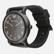  Shop Authentic Emporio Armani Luigi Quartz Black Dial Black Silicon Strap Watch For Men - AR11071 - Luxxuri