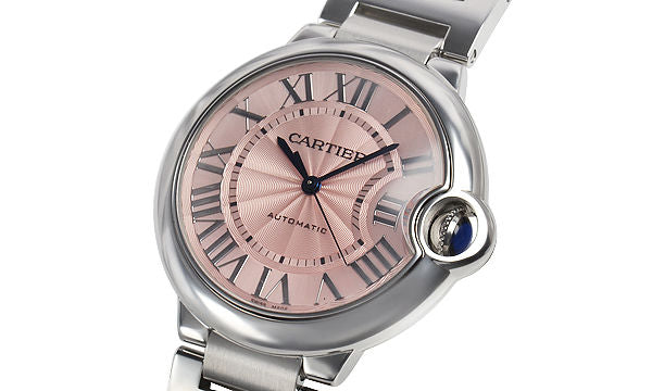  Shop Authentic Cartier Ballon Bleu De Cartier Pink Dial Silver Steel Strap Watch for Women - W6920041 - Luxxuri