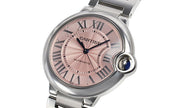  Shop Authentic Cartier Ballon Bleu De Cartier Pink Dial Silver Steel Strap Watch for Women - W6920041 - Luxxuri