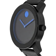  Shop Authentic Movado Bold TR90 Black Dial Black Leather Strap Watch For Men - 3600307 - Luxxuri