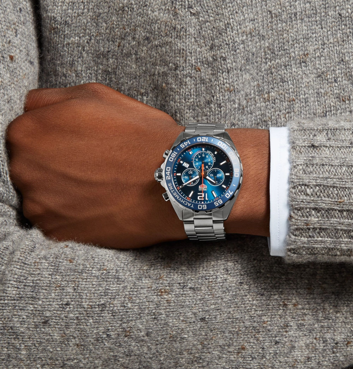  Shop Authentic Tag Heuer Formula 1 Chronograph Blue Dial Silver Steel Strap Watch for Men - CAZ1014.BA0842 - Luxxuri