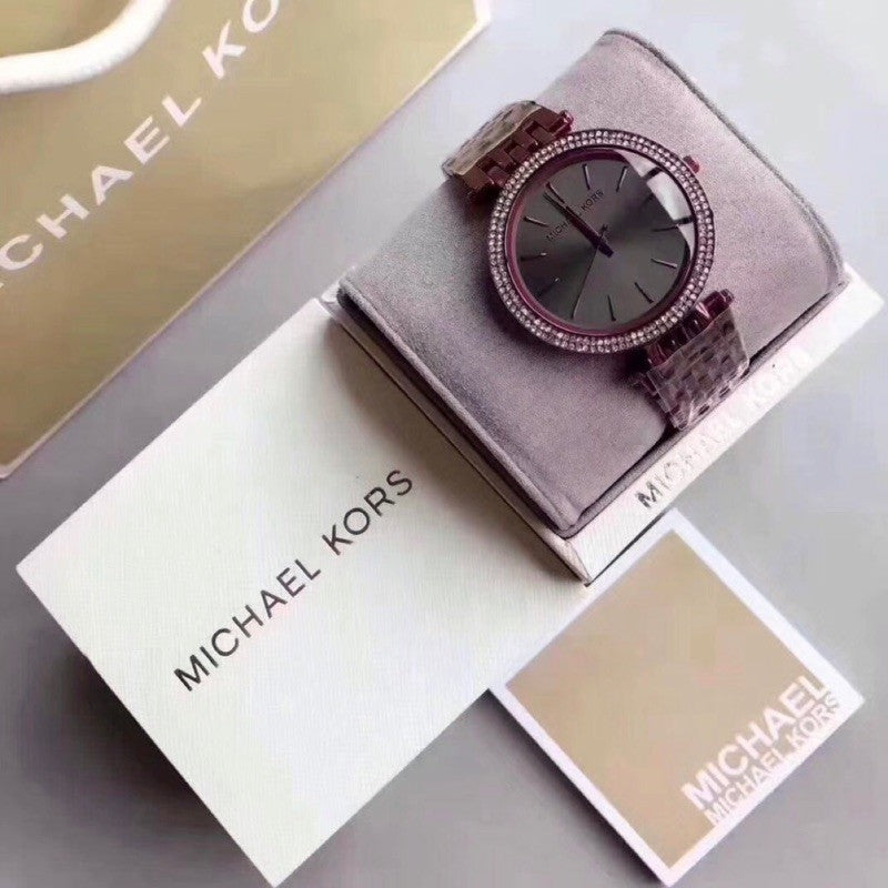  Shop Authentic Michael Kors Darci Black Dial Purple Steel Strap Watch for Women - MK3554 - Luxxuri