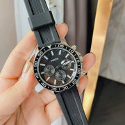  Shop Authentic Fossil Bannon Multifunction Black Dial Black Silicone Strap Watch for Men - BQ2494 - Luxxuri