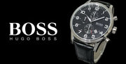  Shop Authentic Hugo Boss Aeroliner Chronograph Quartz Black Dial Black Leather Strap Watch For Men - HB1512448 - Luxxuri