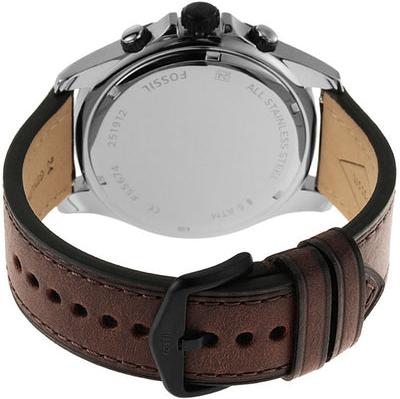  Shop Authentic Fossil Dillinger Chronograph White Dial Brown Leather Strap Watch for Men - FS5674 - Luxxuri