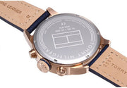  Shop Authentic Tommy Hilfiger Trent Chronograph Grey Dial Black Leather Strap Watch For Men - 1791808 - Luxxuri