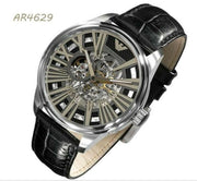  Shop Authentic Emporio Armani Meccanico Automatic Black Dial Leather Strap Watch For Men - AR4629 - Luxxuri