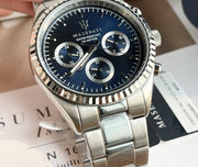  Shop Authentic Maserati Competizione Chronograph Quartz Blue Dial Watch For Men - R8853100022 - Luxxuri