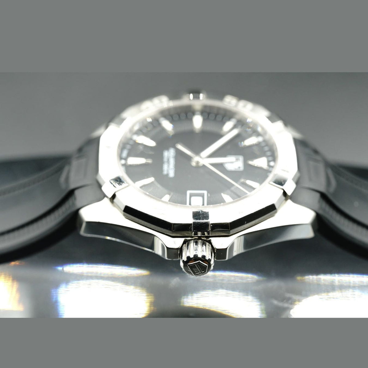  Shop Authentic Tag Heuer Aquaracer Automatic Caliber 5 Black Dial Black Rubber Strap Watch for Men - WAY2110.FT8021 - Luxxuri