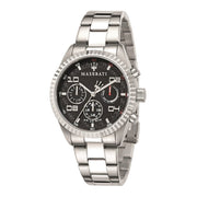  Shop Authentic Maserati Competizione Chronograph Black Dial Silver Steel Strap Watch For Men - R8853100012 - Luxxuri