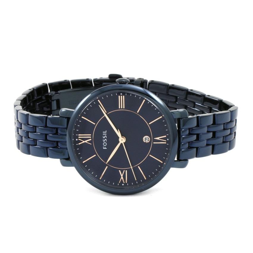  Shop Authentic Fossil Jacqueline Blue Dial Blue Steel Strap Watch for Women - ES4094 - Luxxuri