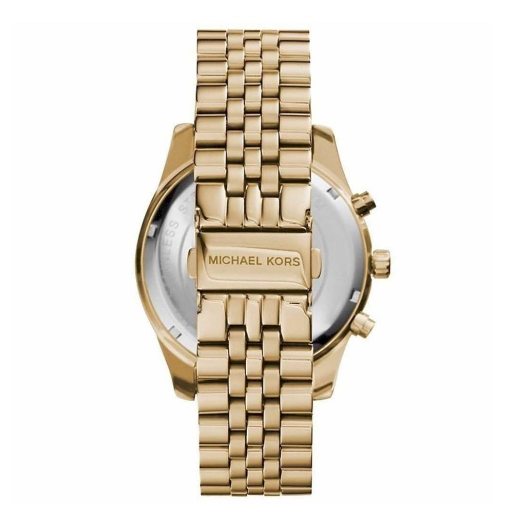  Shop Authentic Michael Kors Lexington Chronograph Green Dial Gold Steel Strap Watch for Men - MK8446 - Luxxuri