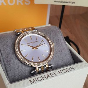  Shop Authentic Michael Kors Darci Silver Dial Two Tone Stainless Steel Strap Watch for Women - MK3215 - Luxxuri